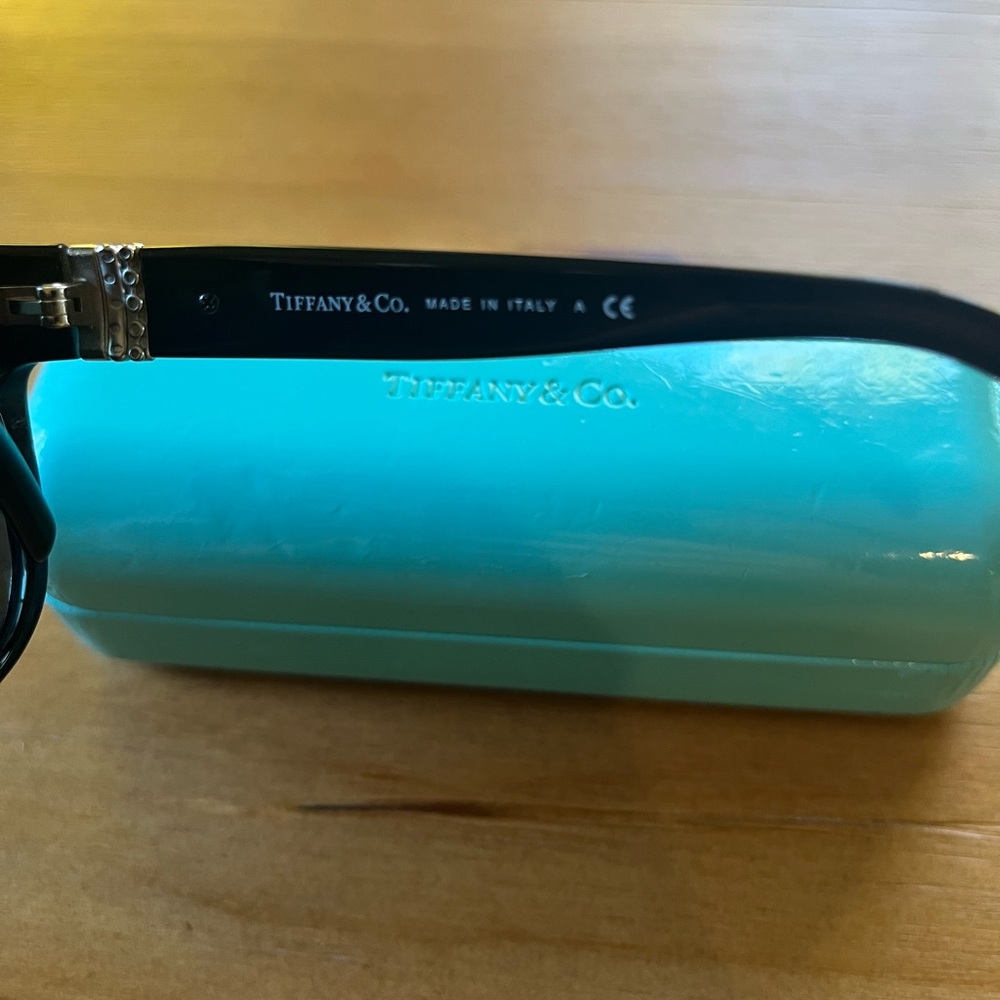 Tiffany & Co. Black Sunglasses with Blue Case - Picture 3 of 5